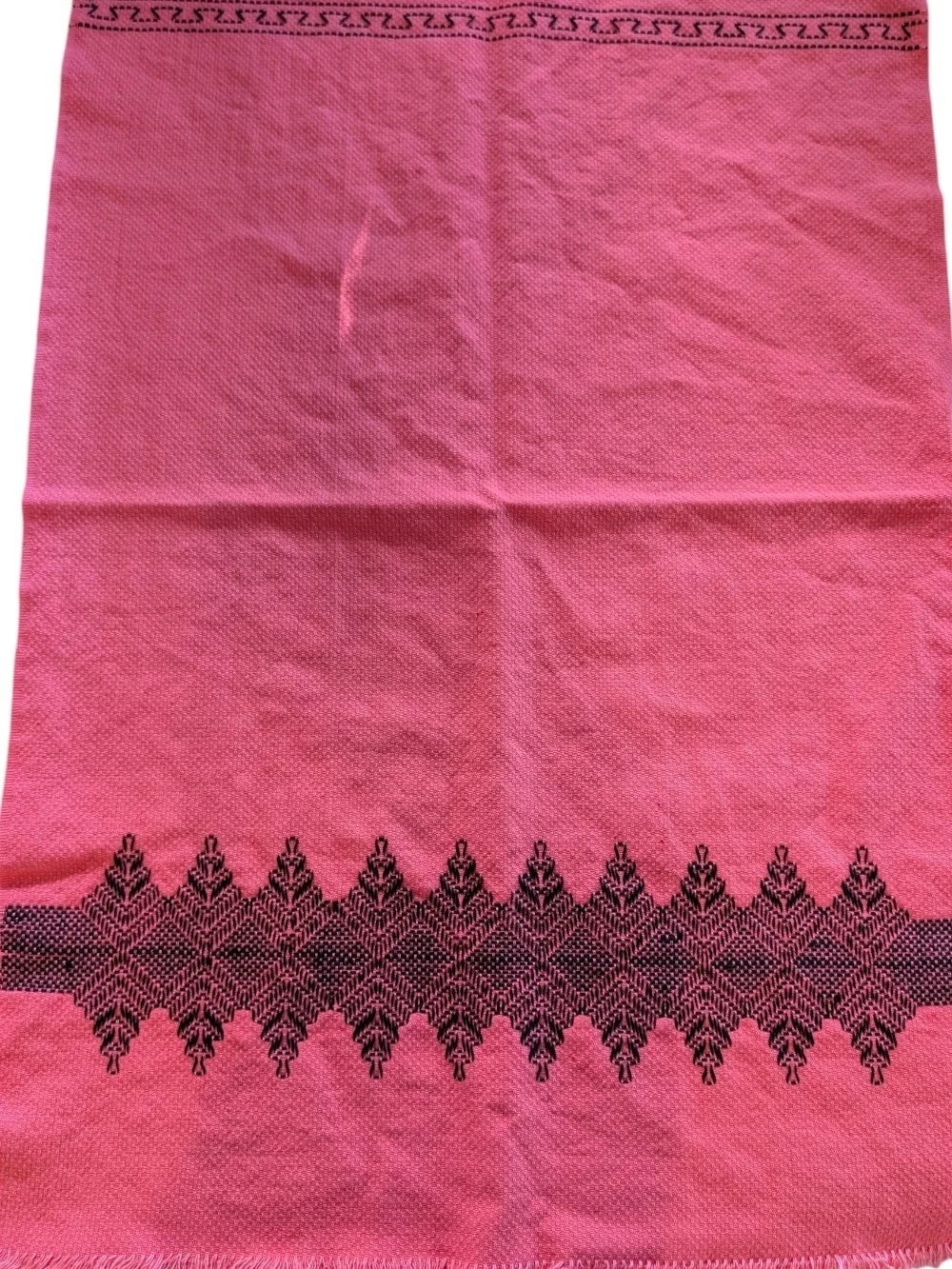 Set of four vintage huck embroidery towels